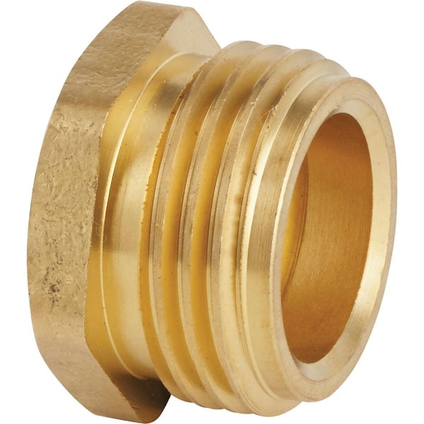 Best Garden 3/4 In. MHT x 1/2 In FPT Brass Non-Swivel Hose Connector GB-9548+GM294 - main